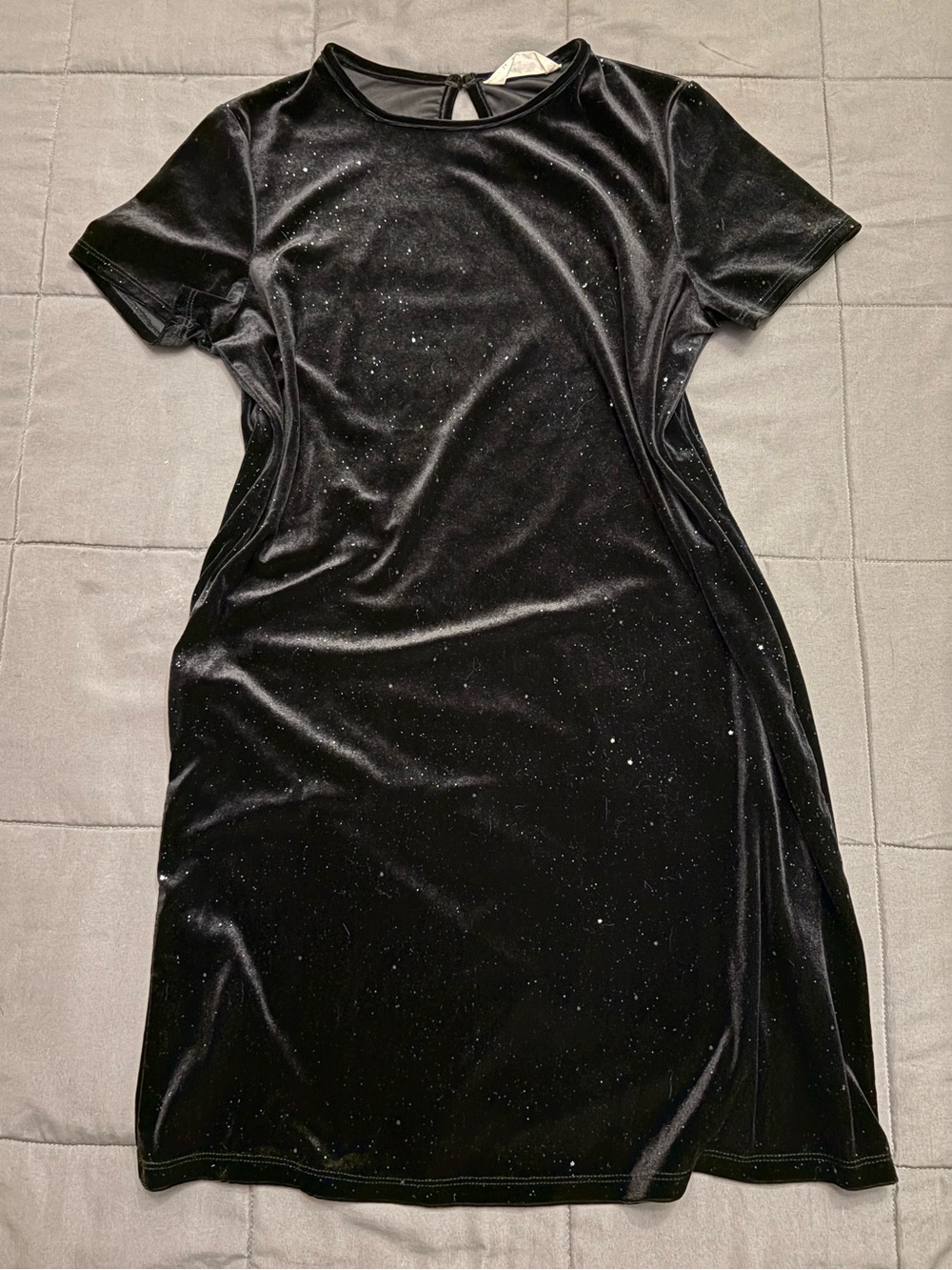 H&M Black Velvet Sparkle Mini Dress